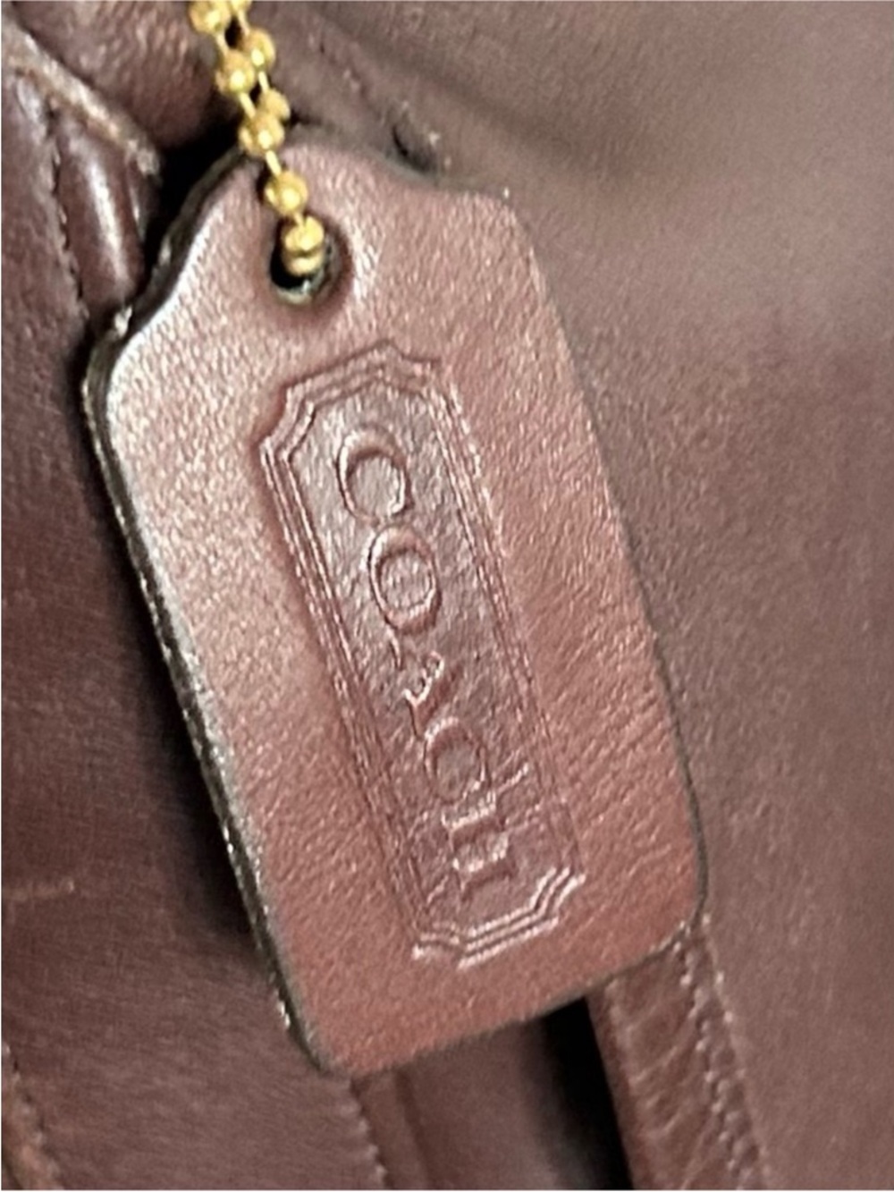 Coach Vintage Brown Leather Flap Shoulder Bag NYC Glove Tanned Leather Structure - Picture 7 of 16